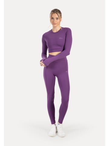 SMILODOX Crop Longsleeve Thalina in Lila