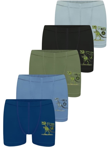 LOREZA 5er Set Jungen Boxershorts - Scorer - Bunt