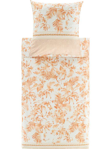Bassetti Fein Satin Kissenbezug Ibiscus Tattoo in beige