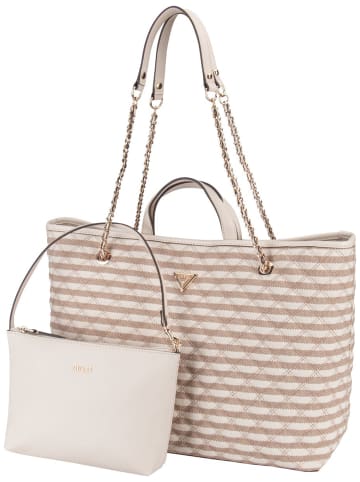 Guess Handtasche Giully II Large 2 In 1 Tote in Taupe Multi