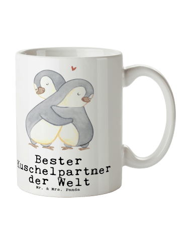 Mr. & Mrs. Panda Kaffeebecher Pinguin Bester Kuschelpartner der ... in Weiß
