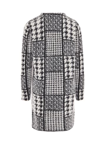 faina Damen Strickjacke in Wollweiss Schwarz