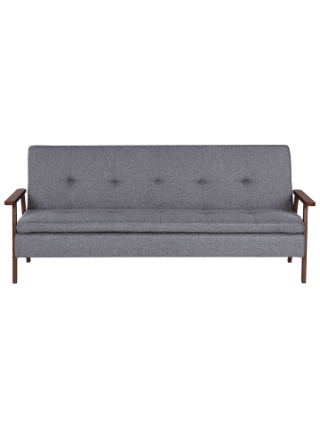 Beliani Schlafsofa TJORN in Grau/Braun - (W) 204 x (H) 84 x (L) 85 cm