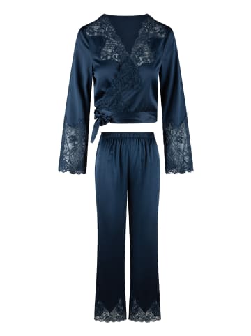 Linga Dore Linga Dore Satin Pyjama set in Midnight