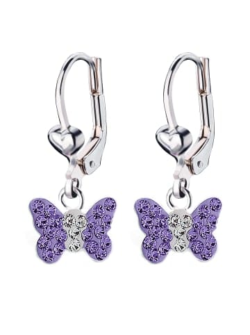 schmuck23 Silber Ohrringe 925 Schmetterling 0,8 cm x 1,0 cm