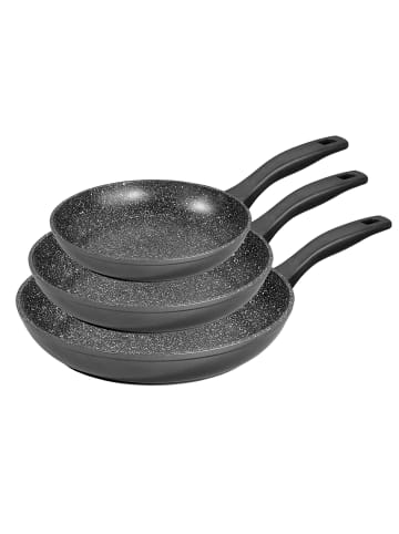 Stoneline Pfannen-Set 3-teilig | ohne Deckel in Anthrazit