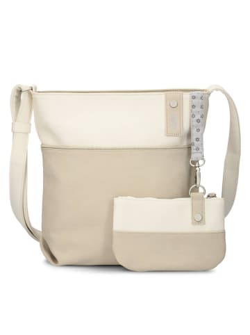 Zwei Jana Umhängetasche 29 cm in nubuk linen