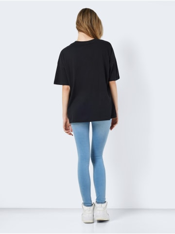 Noisy may Lockeres T-shirt Oversized Oberteil Dropped Shoulder NMIDA in Schwarz