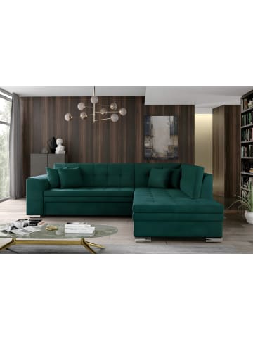 MF Design Piri Recamiere Rechts in Flaschengrün -  (L) 260 x (B) 260 x (H) 78 cm