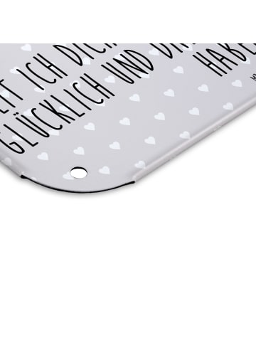 Mr. & Mrs. Panda tafel Wellensittich Liebe mit Spruch in Grau Pastell