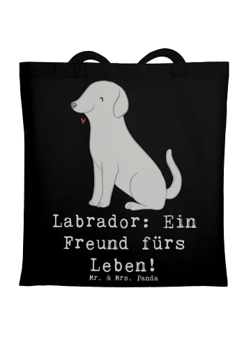 Mr. & Mrs. Panda Schultasche Labrador Freund mit Spruch in Schwarz