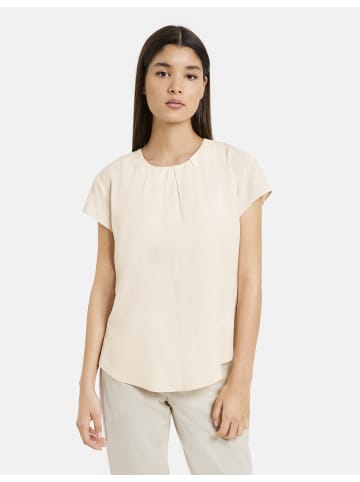 TAIFUN Bluse Kurzarm in Light Creme