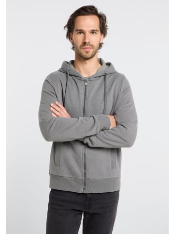 ELBSAND Zip-Jacke mit Kapuze Torre in Black Stone Melange