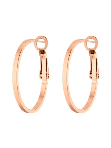Steel_Art Ohrcreolen Damen Elsa rose goldfarben in rosegoldfarben