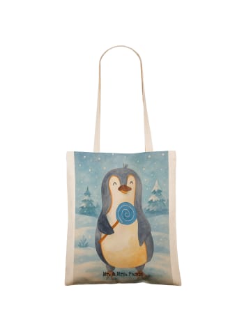 Mr. & Mrs. Panda Tragetasche Pinguin Lolli Design ohne Spruch in Weiß