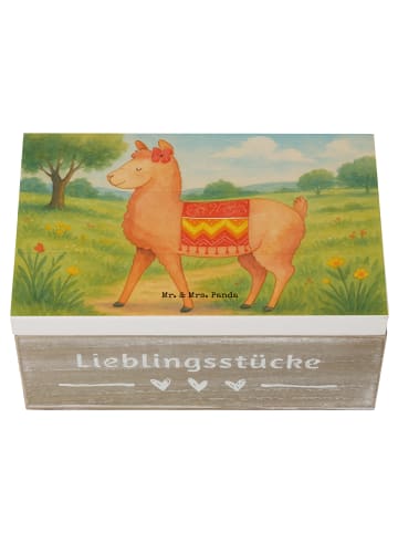 Mr. & Mrs. Panda Erinnerungskiste Alpaka Stolz Design ohne Spruch in Weiß