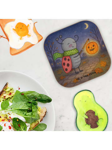 Mr. & Mrs. Panda Holzuntersetzer Smörle Laterne Design ohne Spruch in Weiß