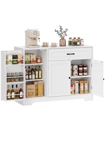 HOMCOM Sideboard-110L x 40B x 80H cm-Weiß