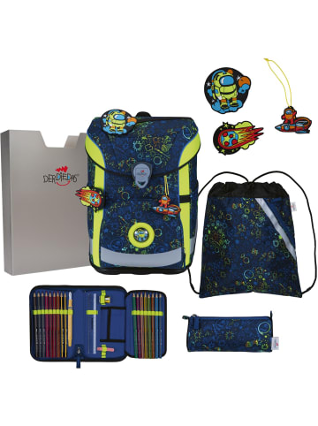 DerDieDas derdiedas Schulranzen Set 5-tlg. ErgoFlex Easy Neon Crazy in blau