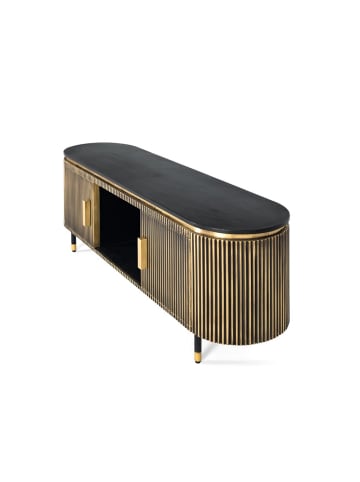 Giner y Colomer TV-Schrank aus Mangoholz und Bronze 150 cm in Gold