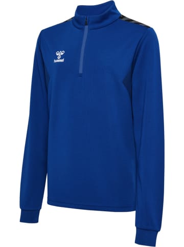 Hummel Kinder Trainingsjacke "Hmlauthentic Half Zip Sweat Kids" in Blau