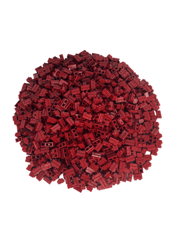 LEGO 1x2 Mauersteine Bausteine Dunkelrot 98283 100x Teile - ab 3 Jahren in red