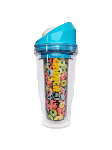 CrunchCup Original CrunchCup Tragbarer Müslibecher To Go 260 + 250 ml | Blau in Blau