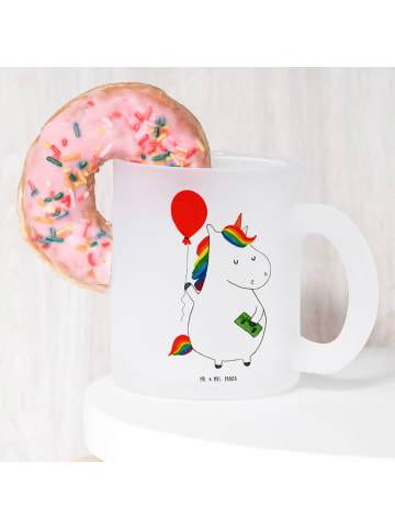 Mr. & Mrs. Panda Teeglas Einhorn Luftballon ohne Spruch in Transparent