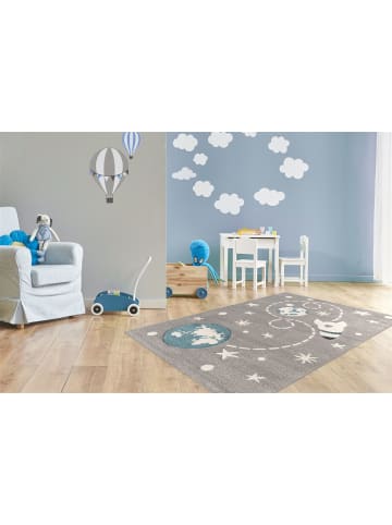 Kayoom Kurzflor Teppich Australia in silber - rechteckig