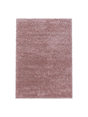 Hochflor Teppich Sima in Rosa
