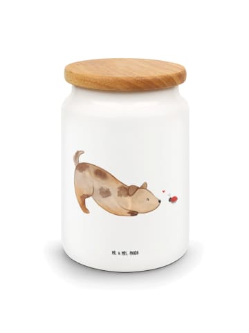 Mr. & Mrs. Panda Teedose Hund Marienkäfer ohne Spruch in Weiß