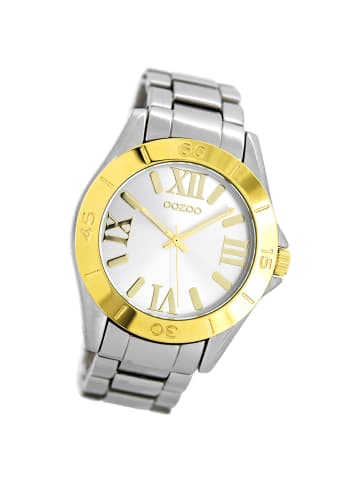 Oozoo Analog-Armbanduhr Oozoo Vintage Series silber groß (ca. 41mm)