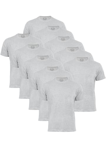 Cotton Prime® 10er Pack T-Shirt O-Neck - Tee in Grau