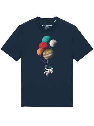 wat? Apparel T-Shirt Balloon Spaceman in Dunkelblau