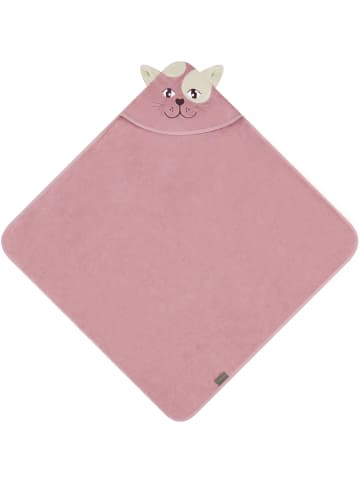 normani Baby Kapuzenhandtuch aus Bio-Baumwolle Luanda in Rosa