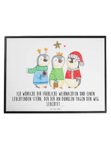 Mr. & Mrs. Panda Schreibunterlage Winterzeit Heilige drei Könige... in Weiß
