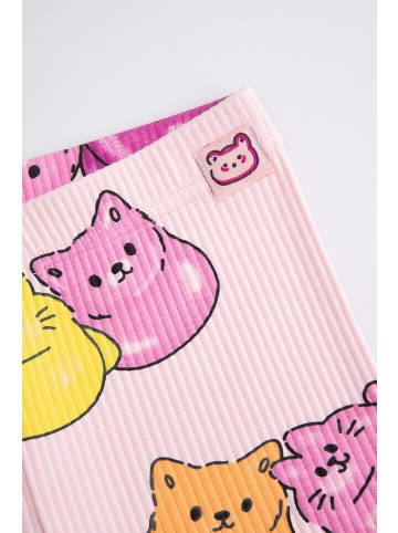 Coccodrillo Gerippte Leggings mit langem Bein in rosa