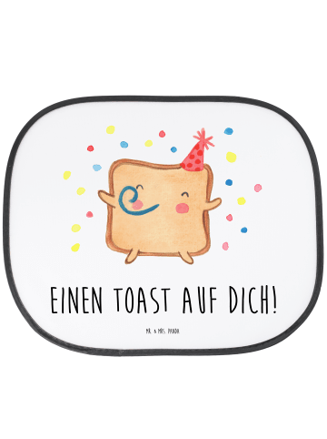 Mr. & Mrs. Panda Sonnenschutz Auto Toast Party mit Spruch in Weiß