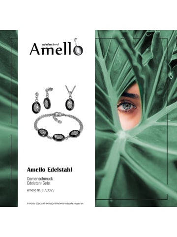 Amello Schmuckset Silber Edelstahl (Stainless Steel)