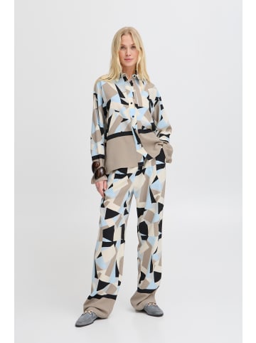 b. young Langarm-Bluse BYFAVIA Loose fit in Humus Blocks