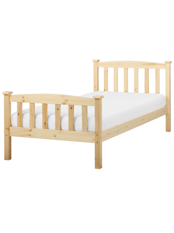 Beliani Einzelbett GIVERNY in Braun - (W) 99 x (H) 83 x (L) 208 cm