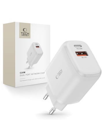 Tech Protect Tech Protect C20W USB-C PD 20 W USB-A QC 3 0