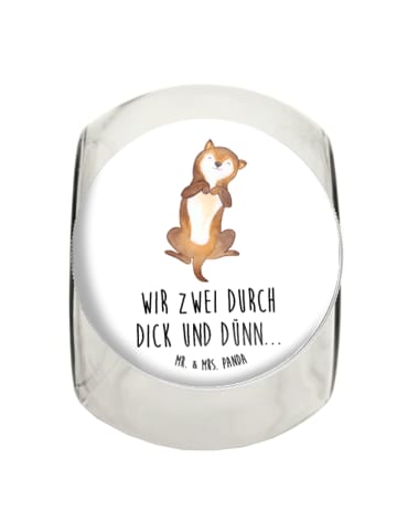 Mr. & Mrs. Panda Bonbonglas Hund Streicheln mit Spruch in Weiß