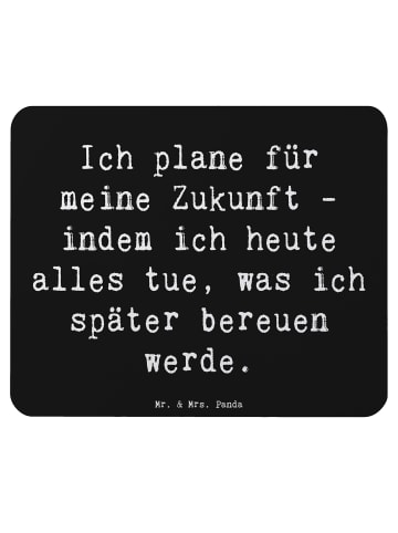 Mr. & Mrs. Panda Mauspad Spruch Lebensziele und Abenteuer mit Sp... in Schwarz
