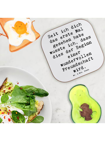 Mr. & Mrs. Panda unterleger Spruch Neue Freunde finden mit Spruch in Weiß