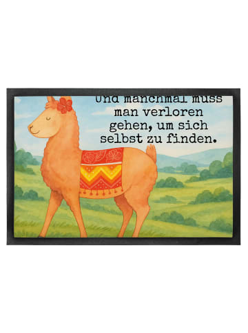 Mr. & Mrs. Panda fußmatte Alpaka Stolz Design mit Spruch in Weiß