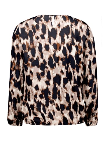 Betty Barclay Schlupfbluse langarm in Beige/Schwarz