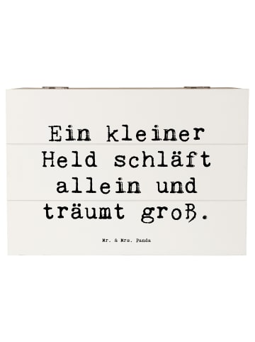 Mr. & Mrs. Panda Schatzkiste Spruch Alleine schlafen lernen mit ... in Weiß