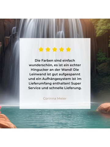 MuchoWow Leinwand bilder Tropischer Wasserfall (BxH)