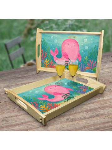 Mr. & Mrs. Panda holz serviertablett Sternzeichen Jungfrau Desig... in Weiß